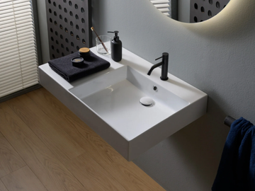 TEOREMA 2.0 PLUS - Rectangular single ceramic washbasin by Scarabeo Ceramiche - view 2